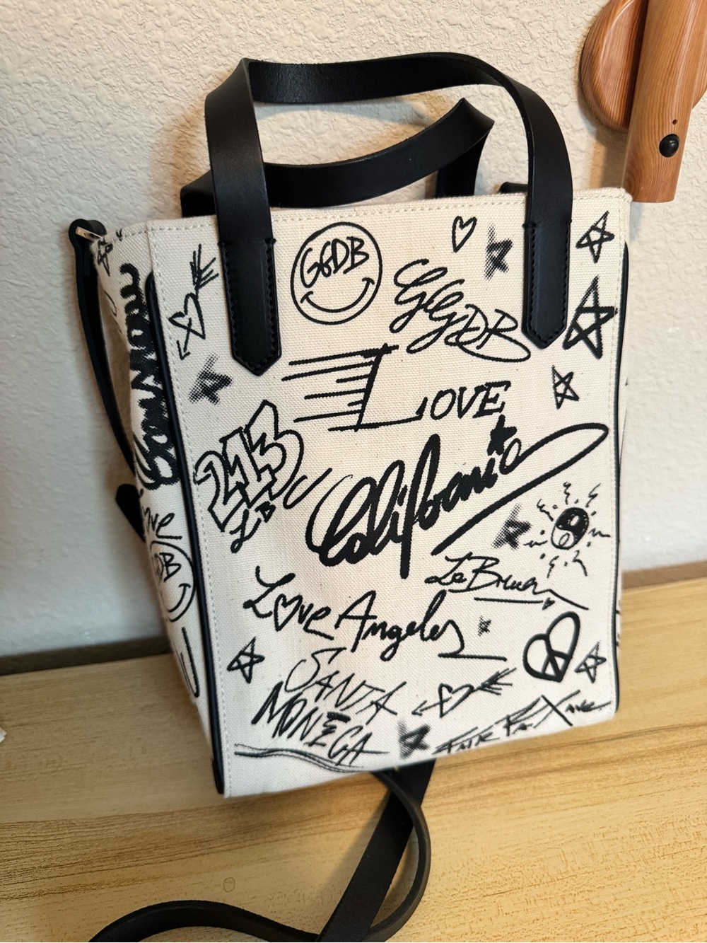 NWT a Golden Goose California Mini Canvas & Leather Tote - Picture 7 of 12